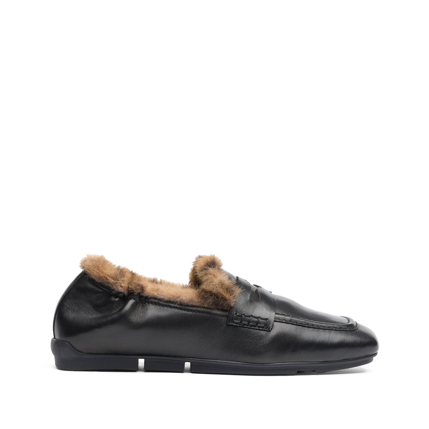 BARKLEY FUR Nappa Black/Fake Fur Leopard