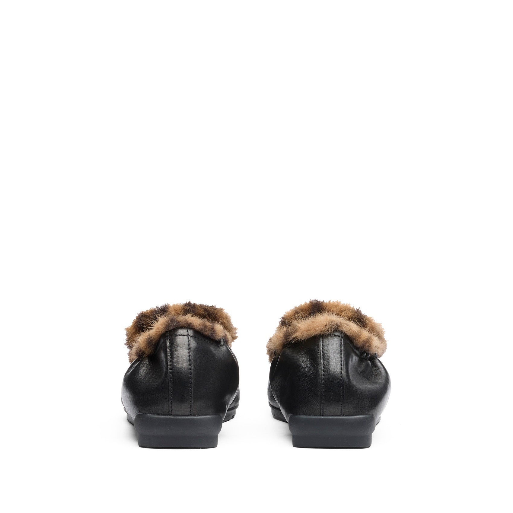 BARKLEY FUR Nappa Black/Fake Fur Leopard