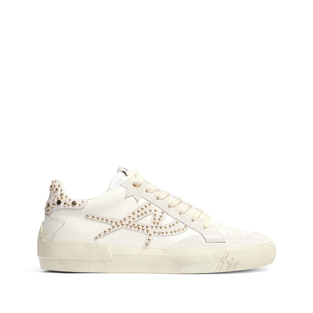 MOONLIGHT STUDS Calf Suede Off White