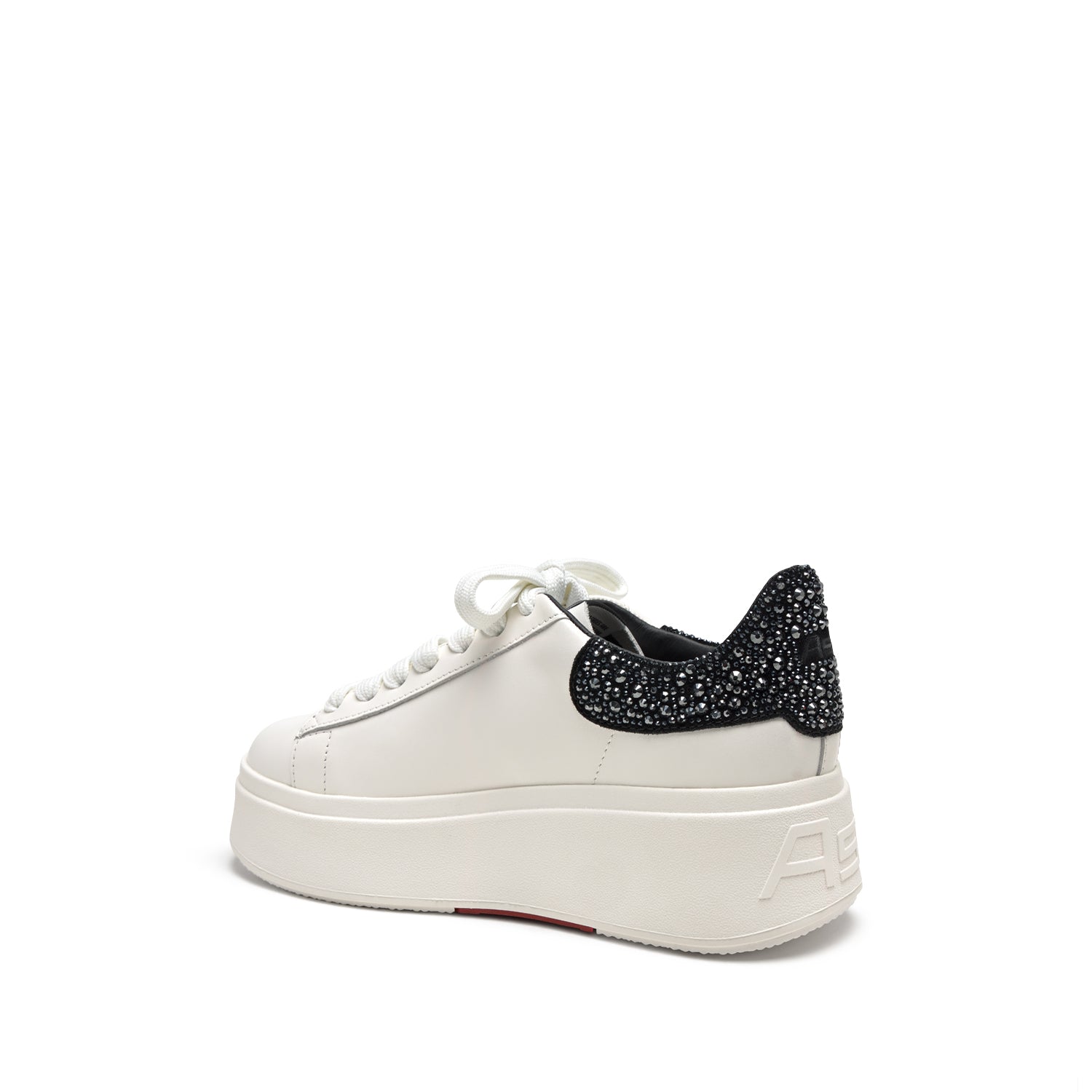 MOBY STRASS Nappa Calf White/Black - ASH Spain - FW24-S-139336-004
